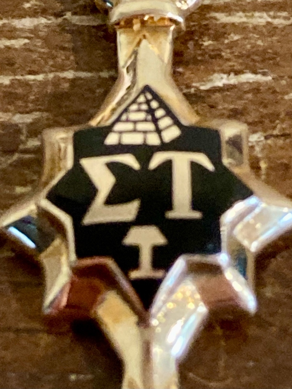 SIGMA TAU Engineering Honor Society Fraternity Key/Pendant with Black Enamel - Picture 5 of 10